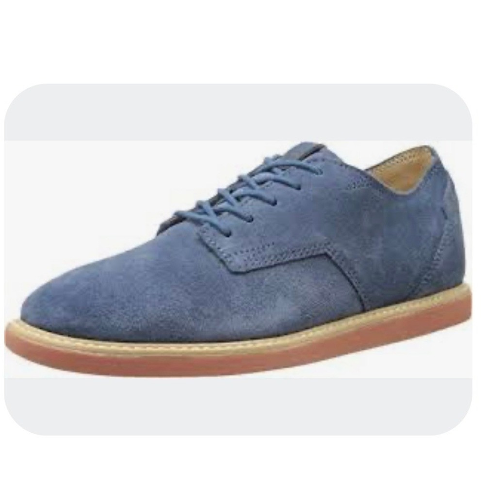 Volcom Dapps Oxford Lace Up Derby Blue Suede Shoes Men's Size 10